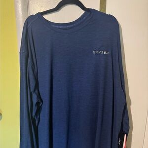 Spyder long sleeve navy dry fit long sleeve tee sz 3XLT new with tags